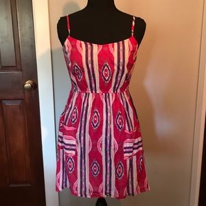 Forever 21 Cute Pink & Purple Aztec Style Dress